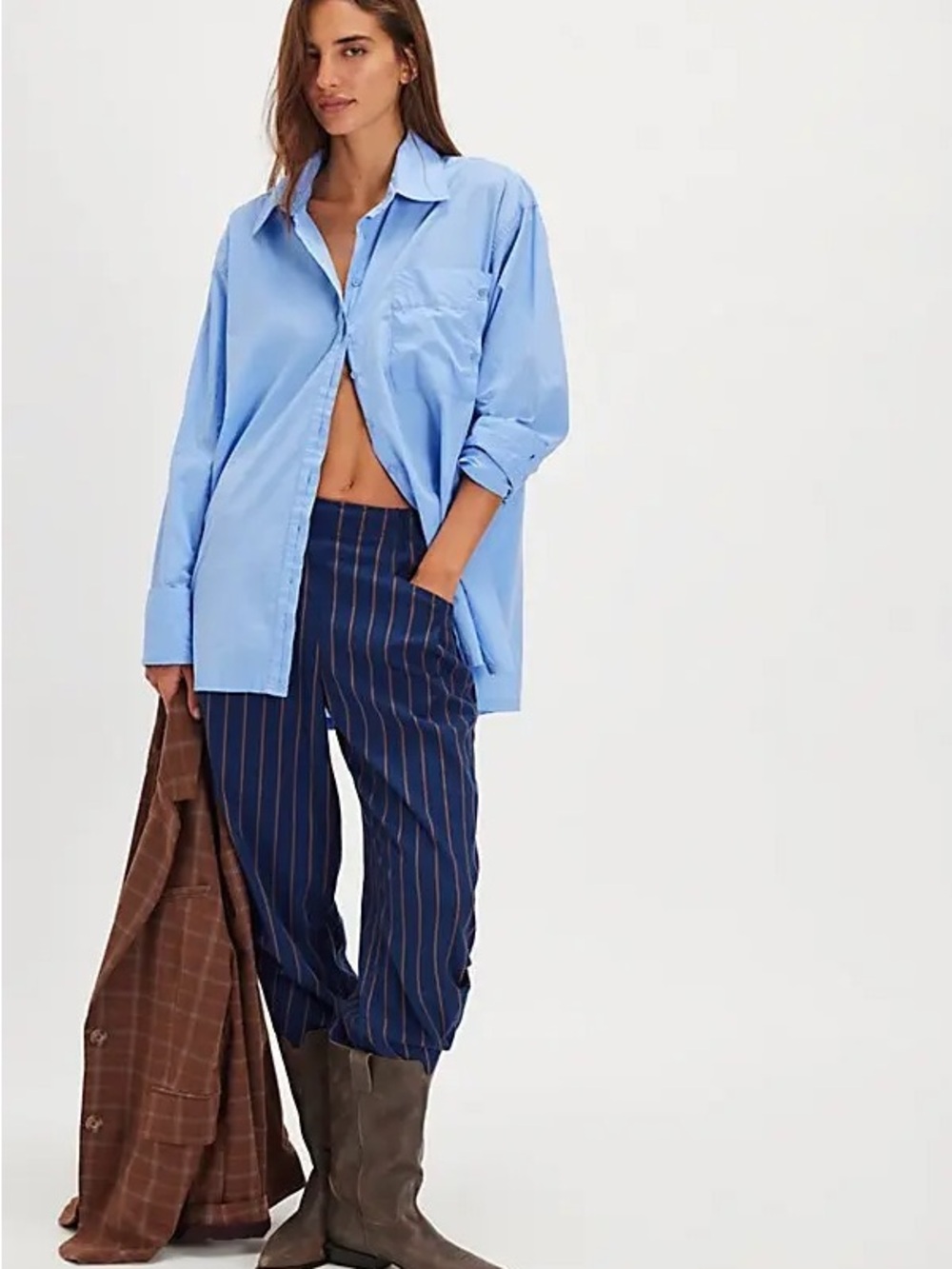 Free People NWOT We The Free Hallie French Cuff Shirt - Picture 3 of 5